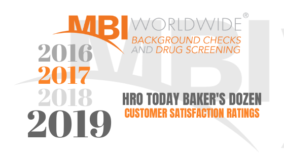 MBI Worldwide Background Checks & Drug Screening Celebrates Four Consecutive Years on HRO Today Baker's Dozen List