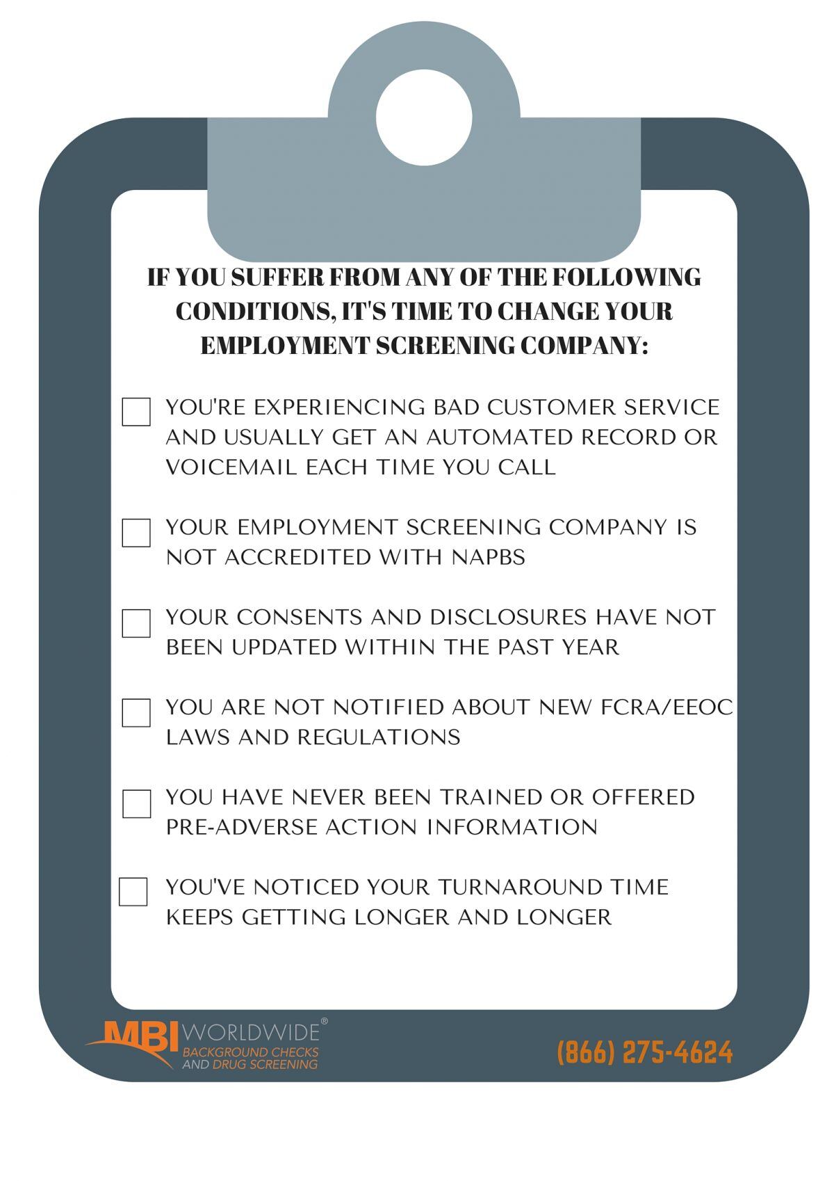 IS IT TIME TO CHANGE YOUR EMPLOYMENT SCREENING COMPANY?