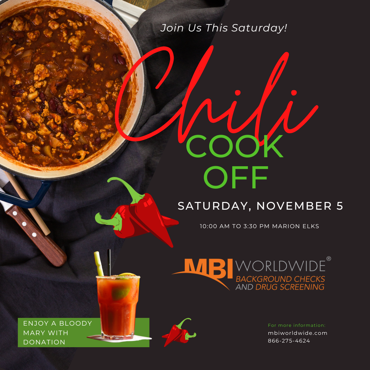 13th Annual Southern Illinois Chili Cook-Off featuring MBI Worldwide Team