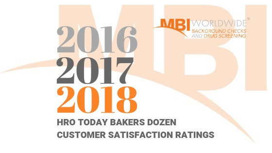 MBI Worldwide Background Checks Celebrates Three Consecutive Years on HRO Today Bakers Dozen