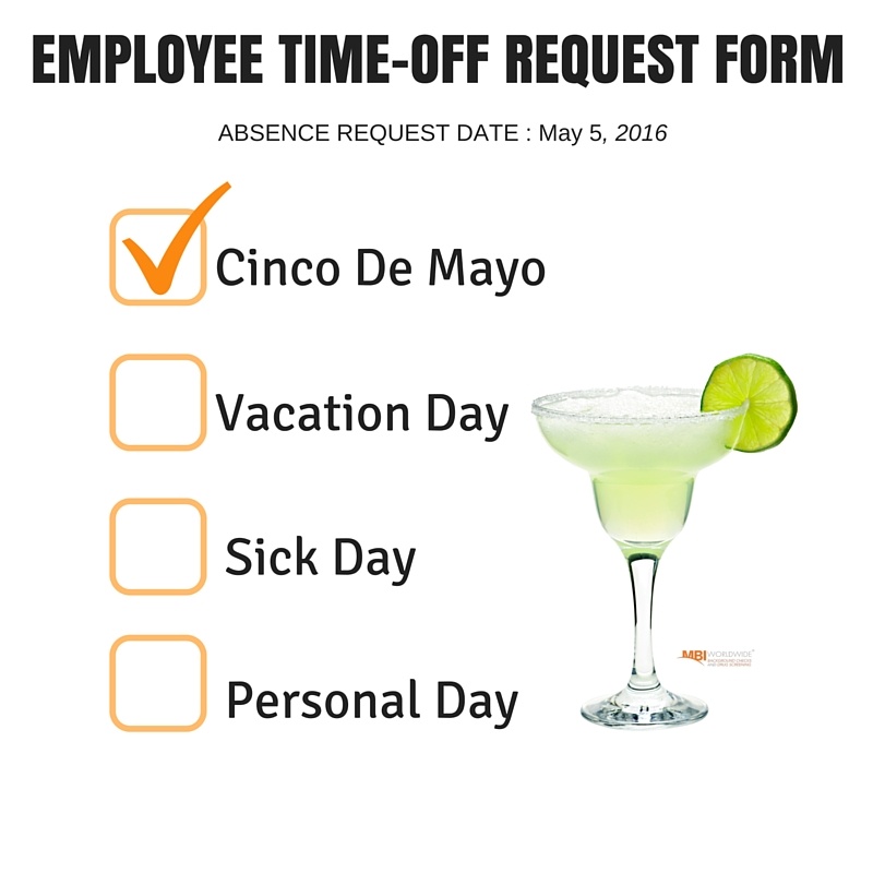 Cinco De Mayo Employee Time off Request Form