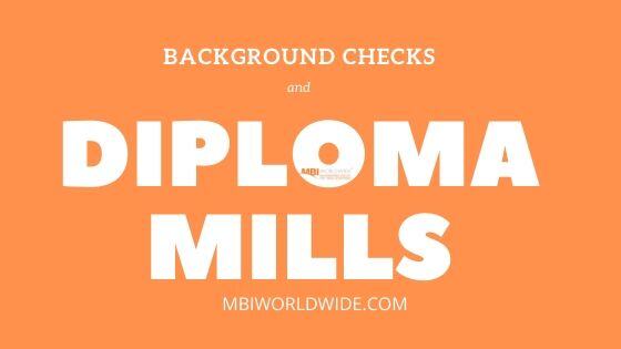 Background Checks and Diploma Mills