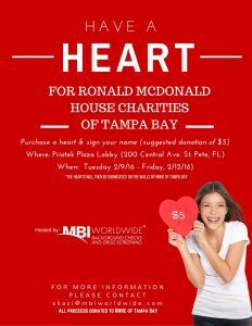 MBI Shares A Heart With Ronald McDonald House Charities